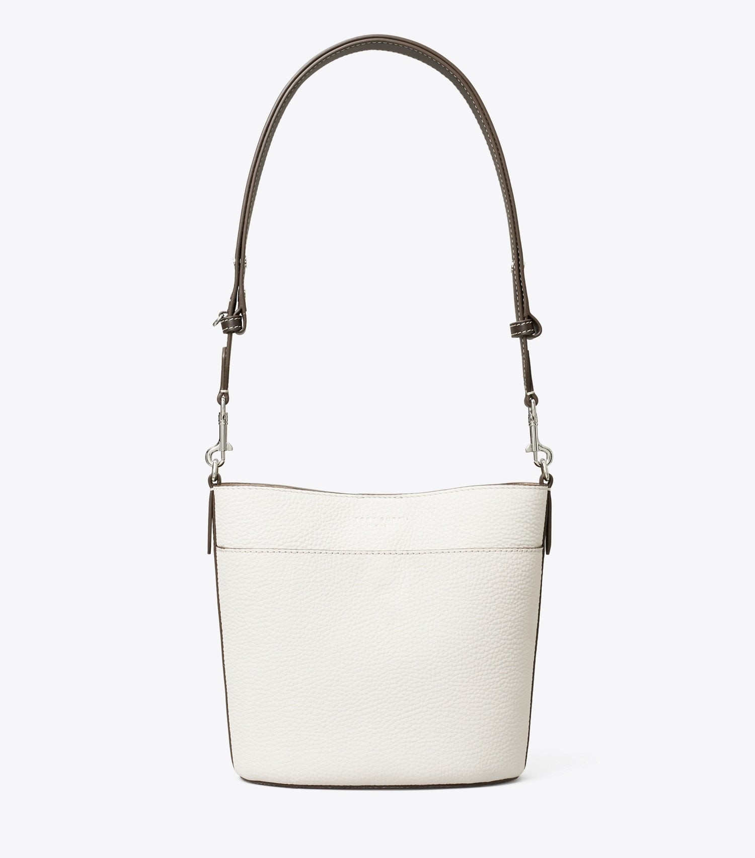Tory Burch Leather Bucket Bag - Gray Chalk