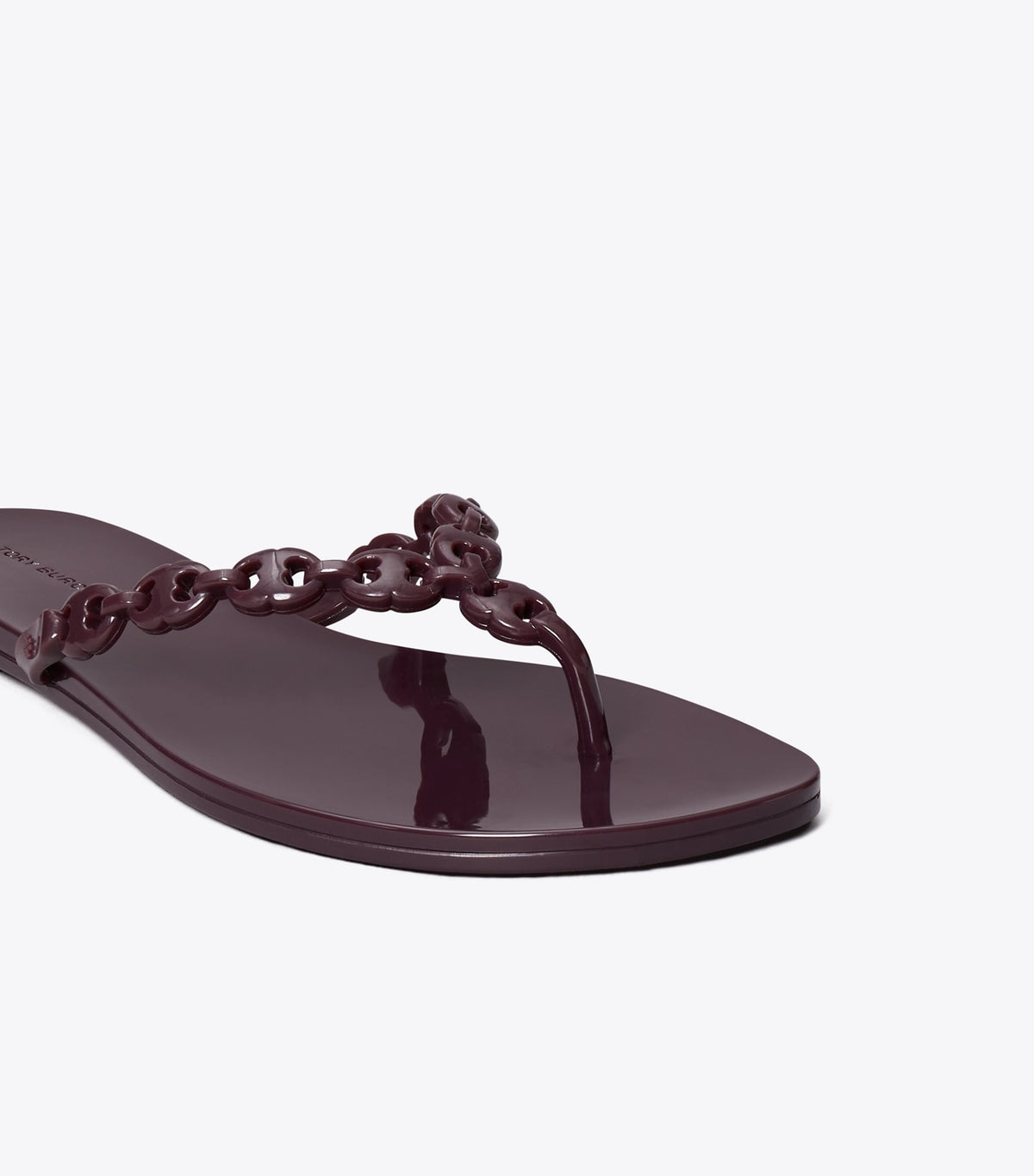 Tory Burch Gemini Link Jelly Flip-Flop - Dark Carmine