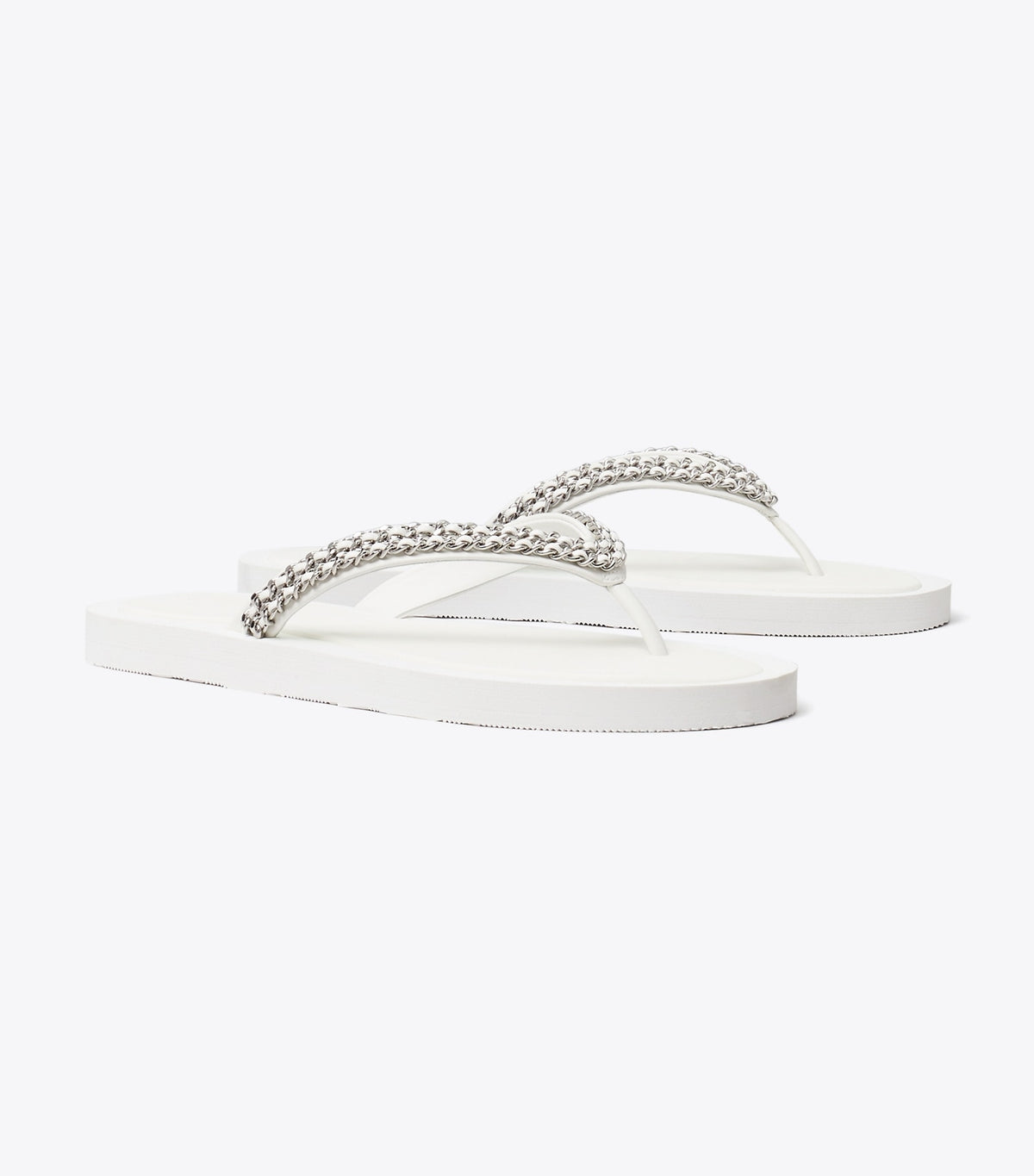 Tory Burch Kira Chain Flip-Flop - White