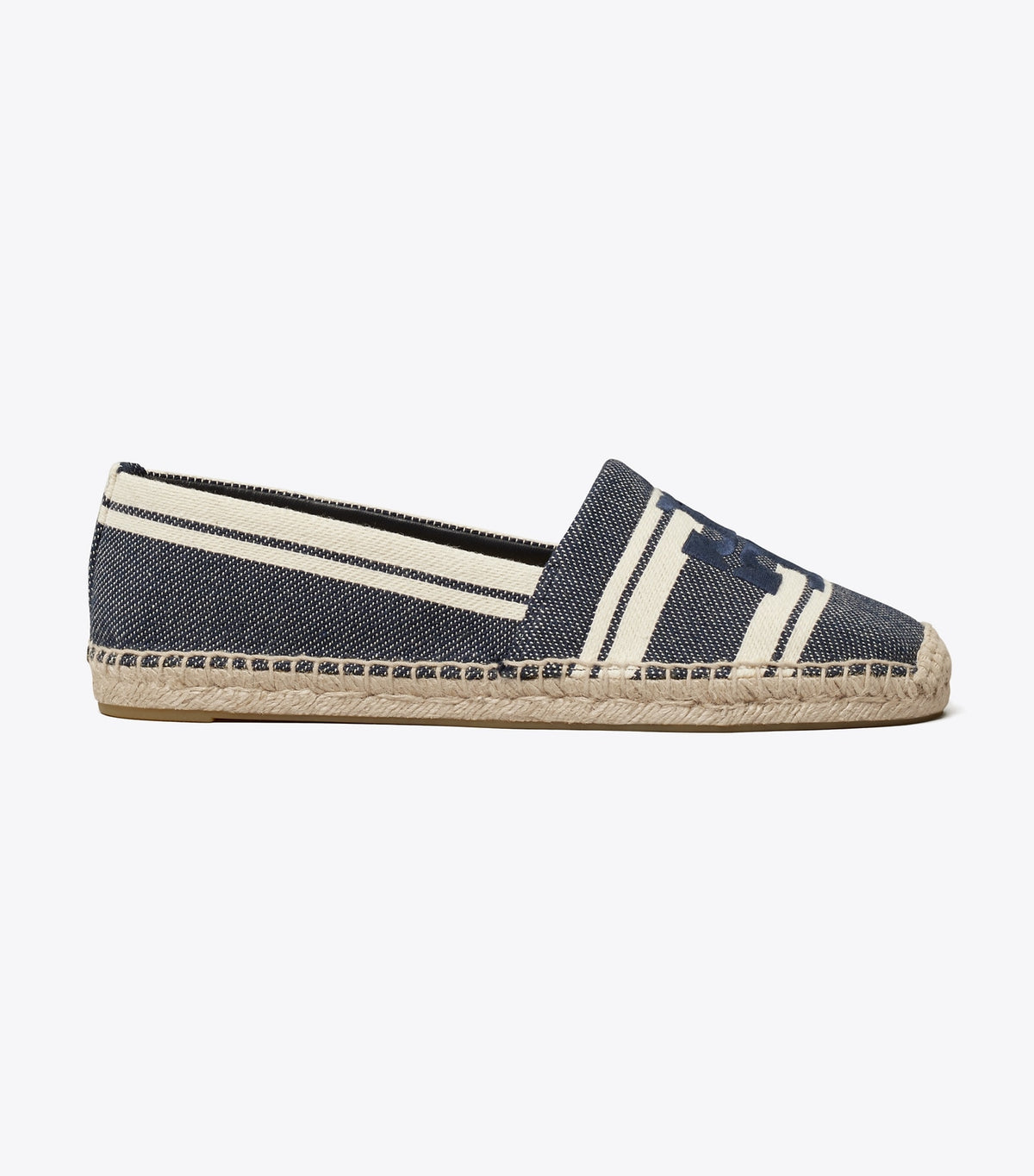 Tory Burch Double T Jacquard Espadrille - Blue Chiaro / Ash White