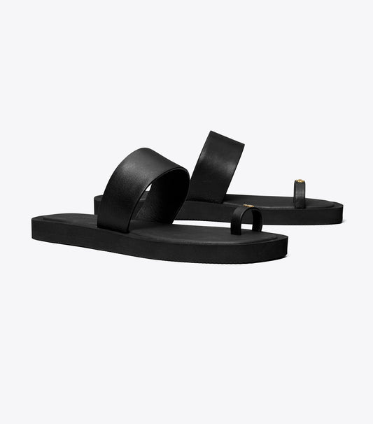 Tory Burch Toe Ring Slide - Perfect Black / Perfect Black