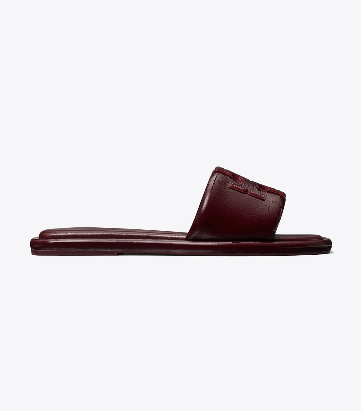 Tory Burch Double T Sport Slide - Dark Carmine