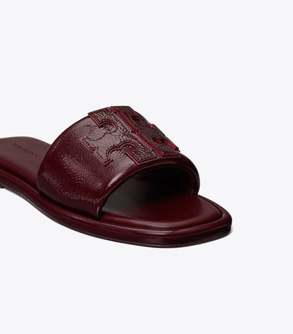 Tory Burch Double T Sport Slide - Dark Carmine