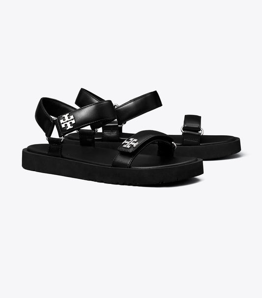 Tory Burch Kira Sport Slim Sandal - Perfect Black / Perfect Black