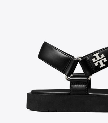 Tory Burch Kira Sport Slim Sandal - Perfect Black / Perfect Black