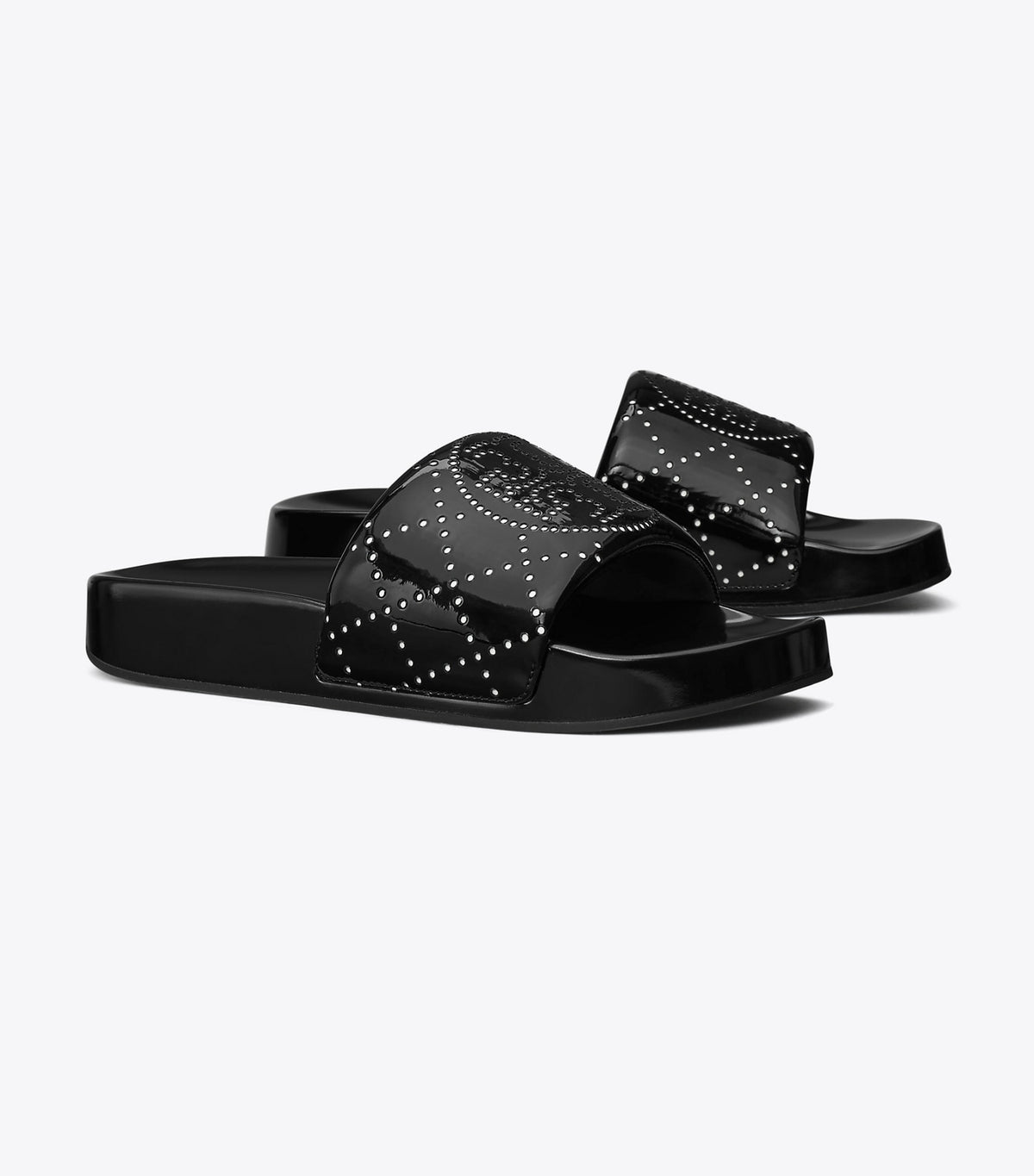 Tory Burch Double T Pool Slide - Black Ink / Black Ink