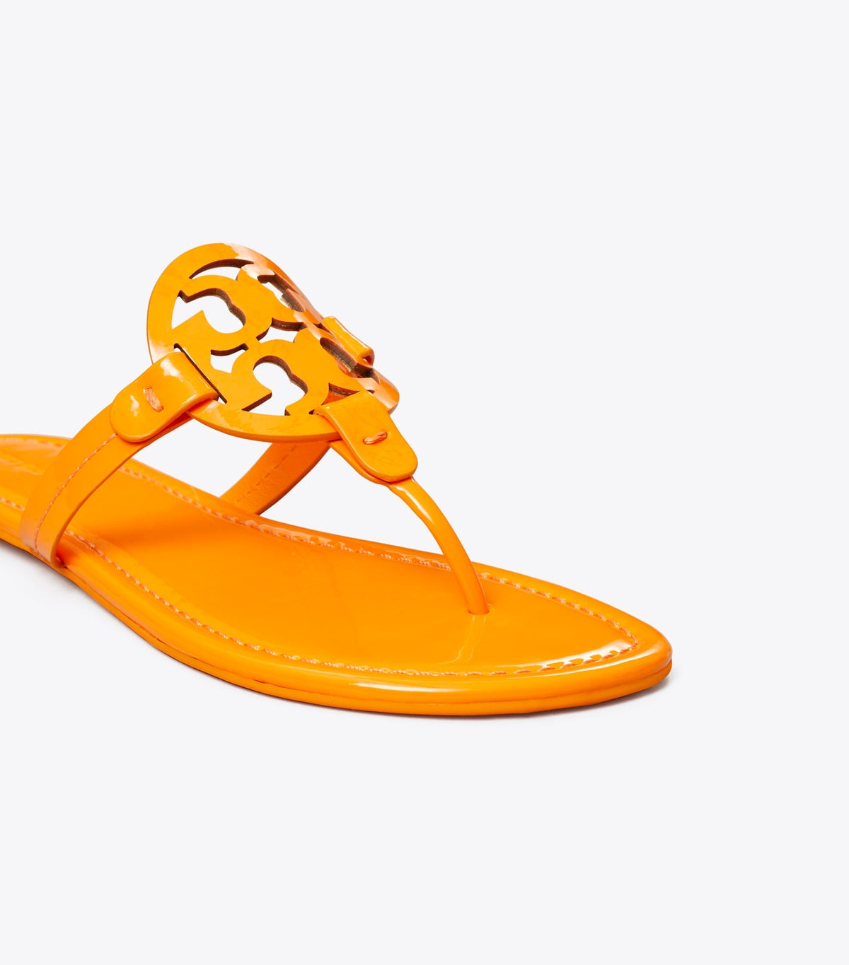 Tory Burch Miller Patent Sandal - Orange Citrus