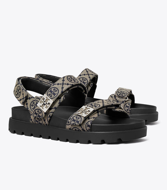 Tory Burch T Monogram Mellow Sport Sandal - T Monogram Perfect Navy