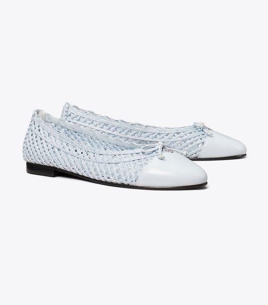 Tory Burch Cap-Toe Ballet - Light Blue / Light Blue