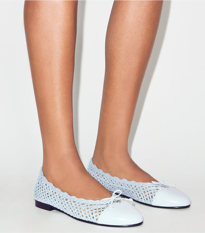 Tory Burch Cap-Toe Ballet - Light Blue / Light Blue