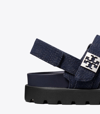 Tory Burch Mellow Sport Sandal - Midnight Denim / Navy / Silver