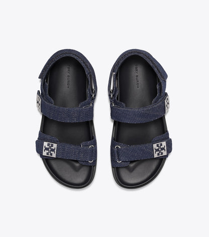 Tory Burch Mellow Sport Sandal - Midnight Denim / Navy / Silver