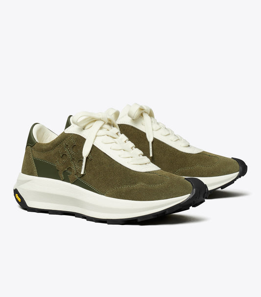 Tory Burch Tory Trainer - Dark Olive / Dark Olive / Blanc