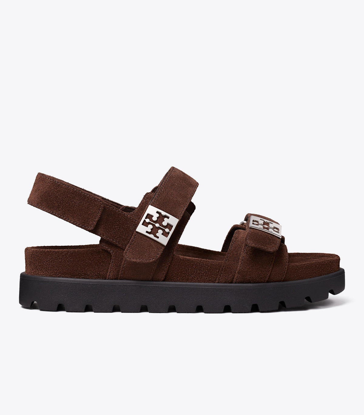 Tory Burch Mellow Sport Sandal - Dark Cocoa / Perfect Black / Silver