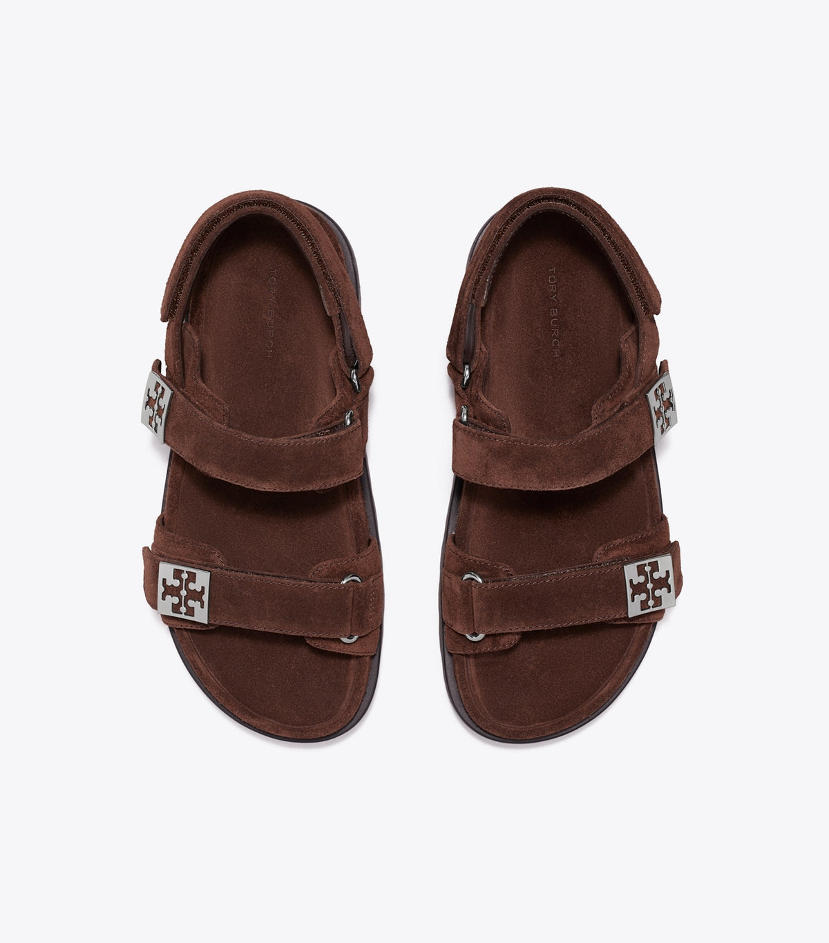 Tory Burch Mellow Sport Sandal - Dark Cocoa / Perfect Black / Silver