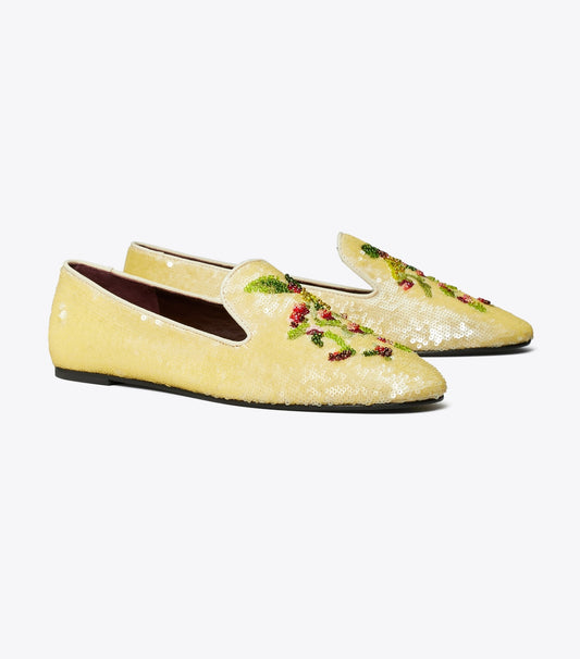 Tory Burch Smoking Slipper - Beige