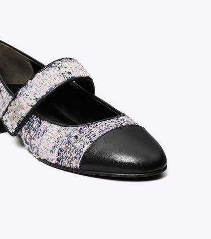 Tory Burch Cap-Toe Mary Jane - Pink / Black Multi