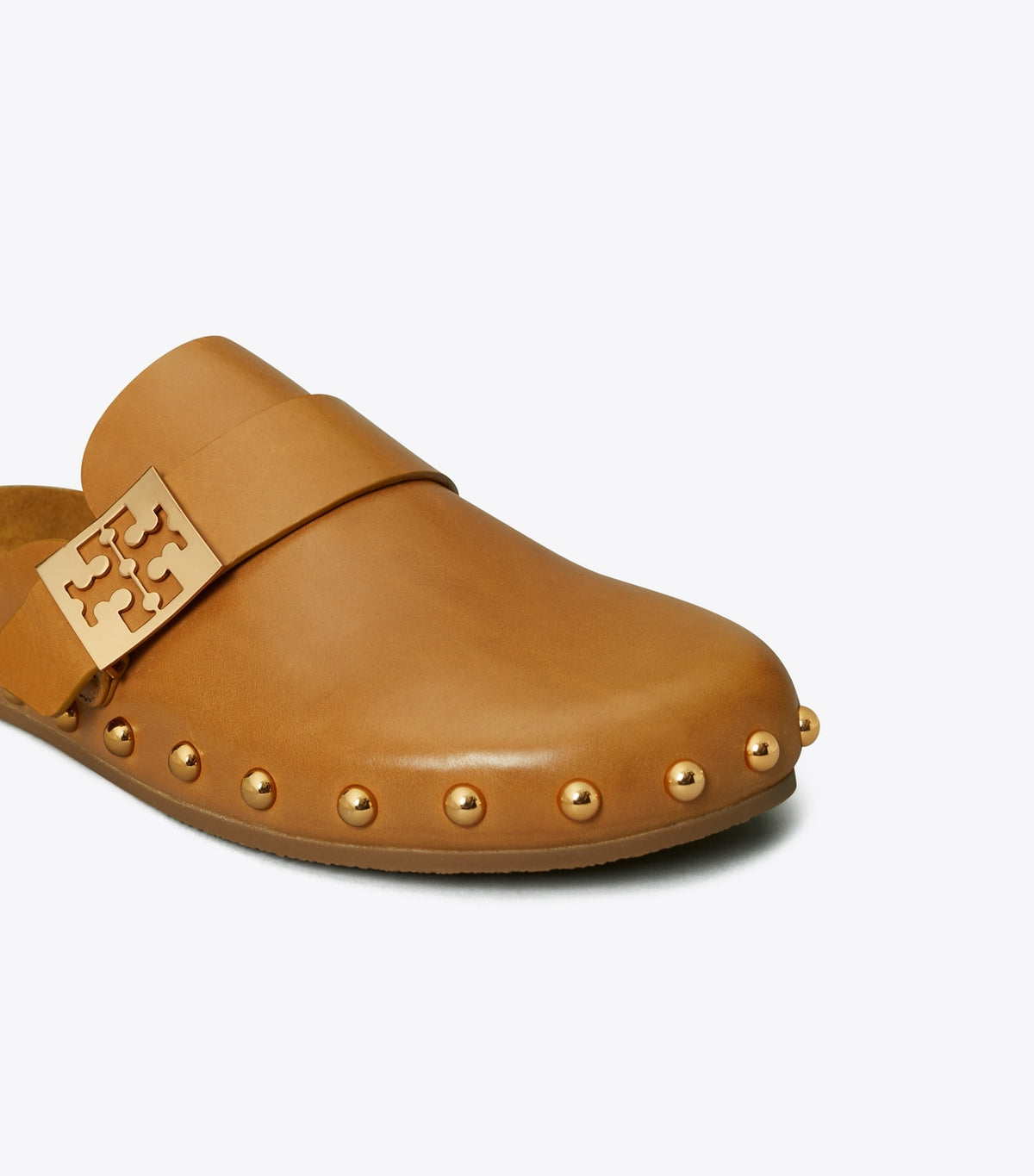 Tory Burch Mellow Studded Mule - Caramel Corn / Gold