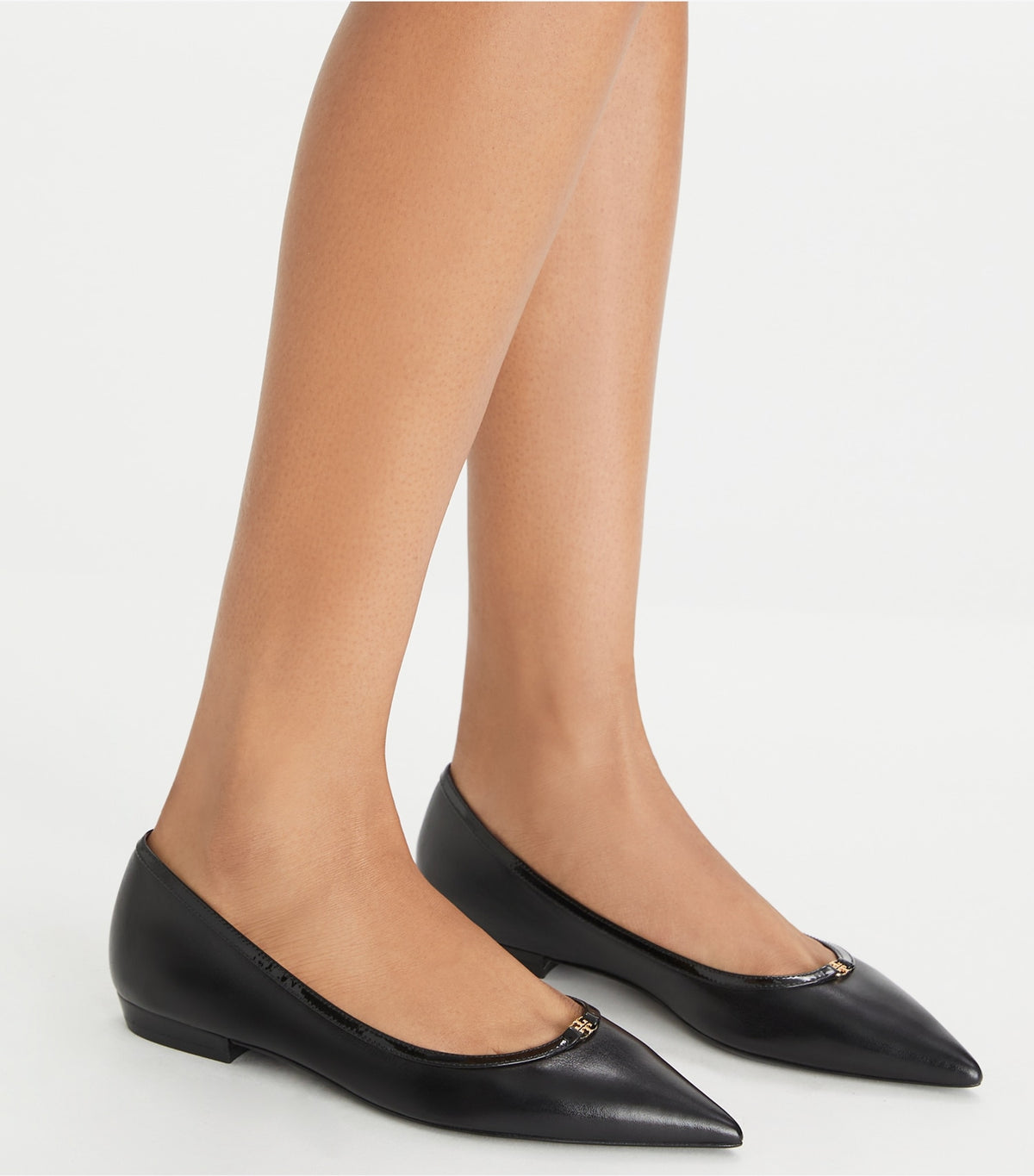 Tory Burch Double T Buckle Flat - Perfect Black