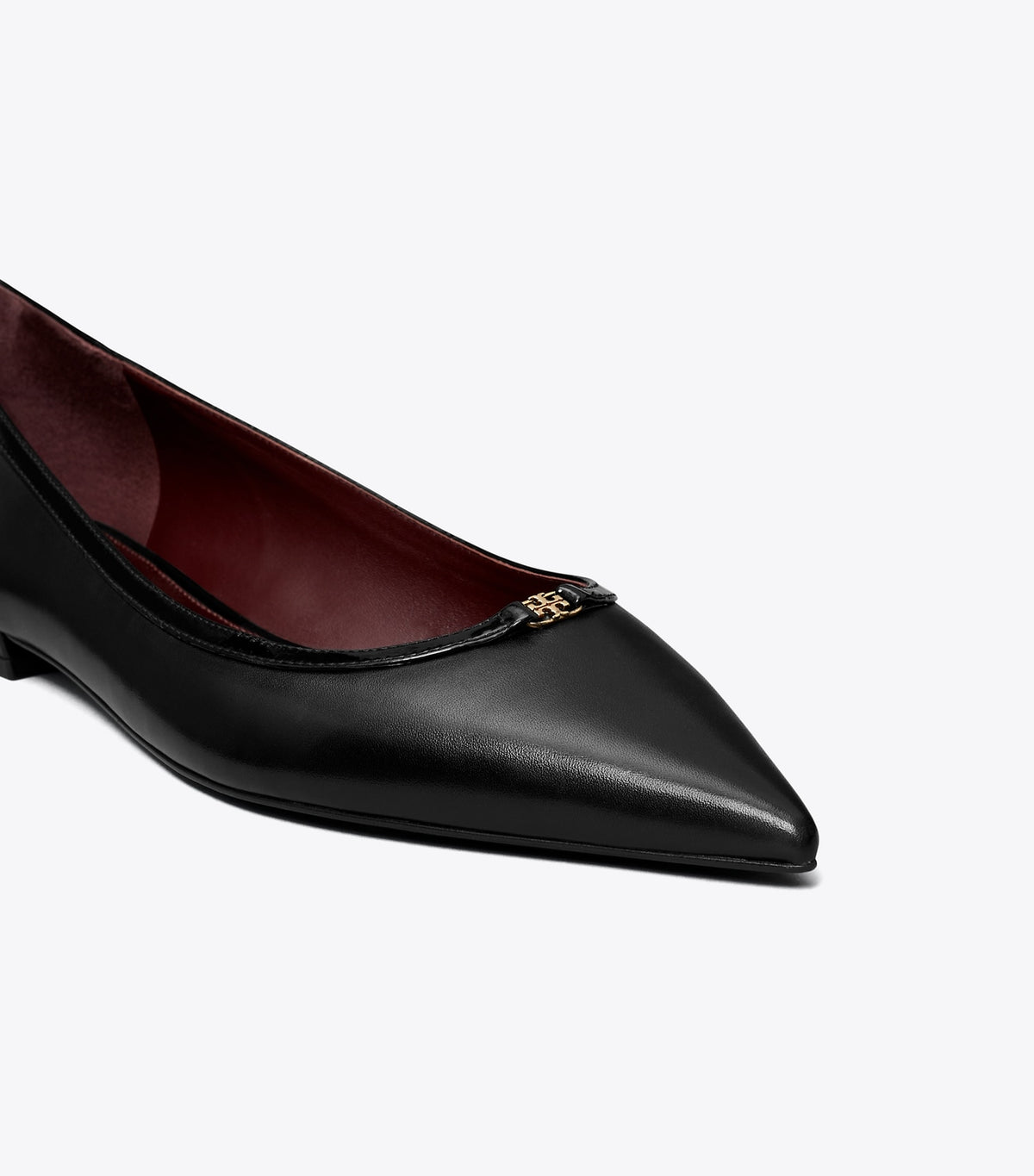 Tory Burch Double T Buckle Flat - Perfect Black