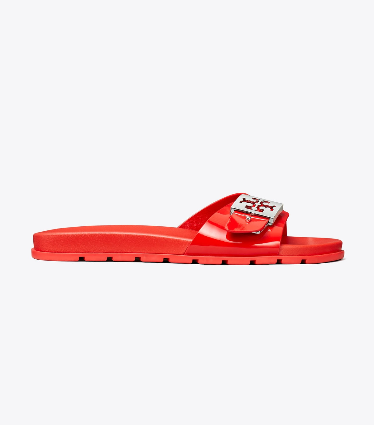 Tory Burch Mellow Slide - Lipstick Red / Silver