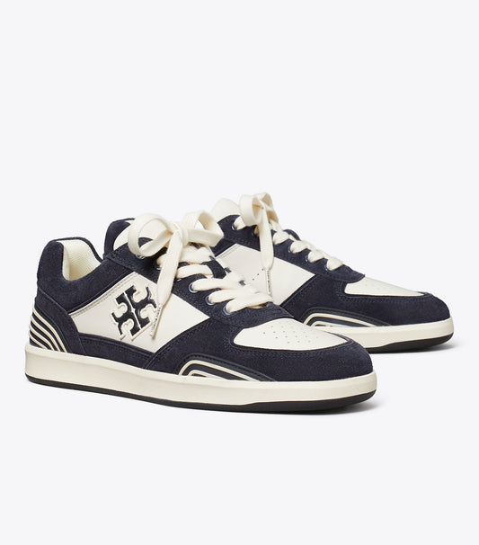 Tory Burch Clover Court Sneaker - New Ivory / New Navy / New Navy