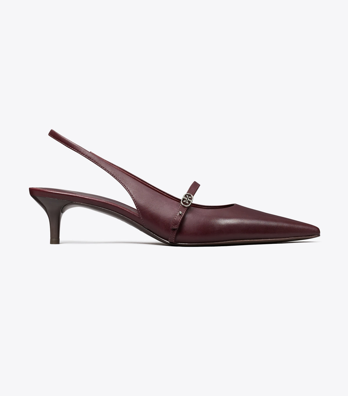 Tory Burch Double T Buckle Mary Jane Slingback - Dark Carmine / Dark Carmine