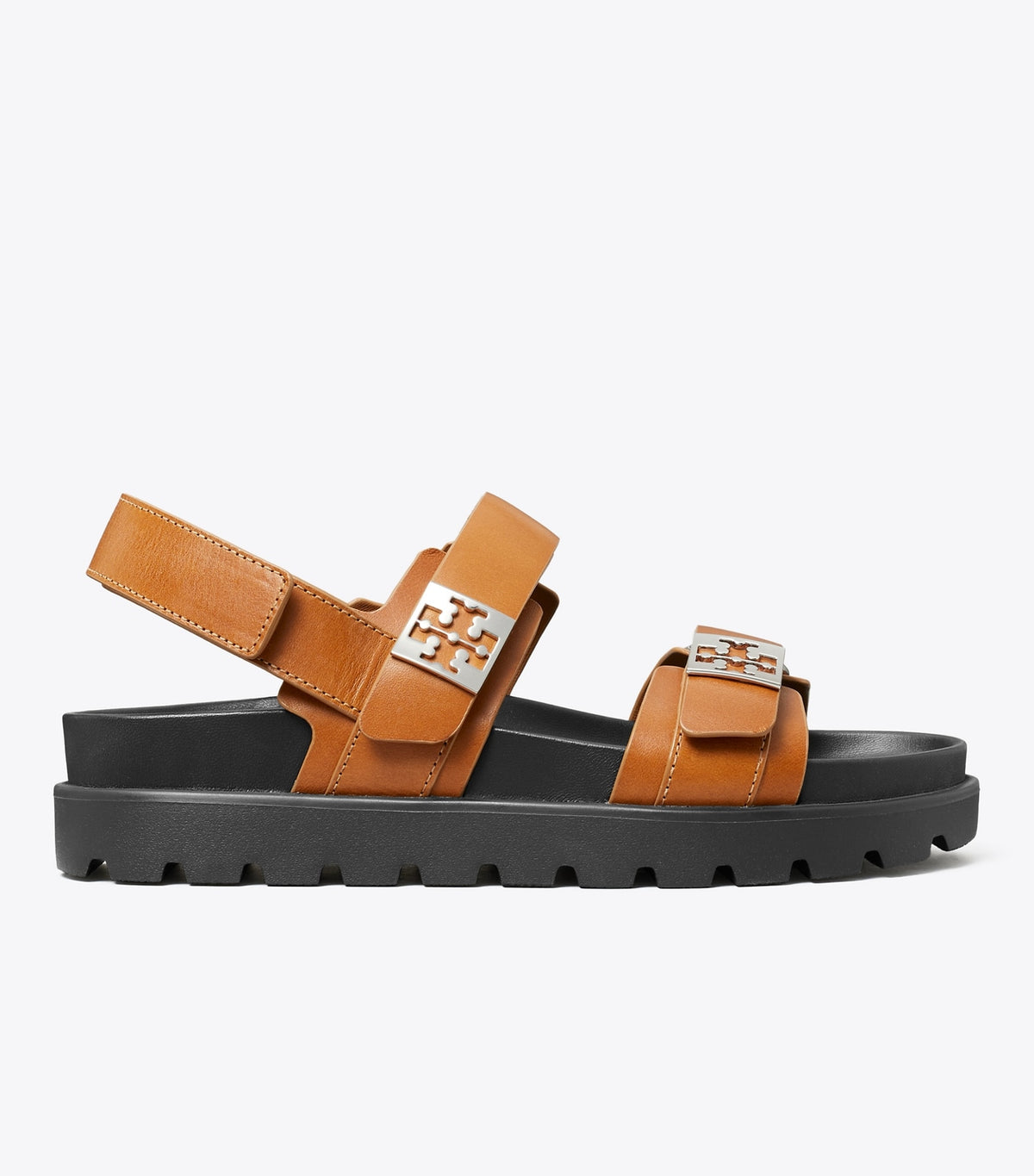 Tory Burch Mellow Sport Sandal - Cuoio / Perfect Black / Silver