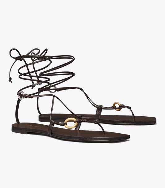Tory Burch Linked Lace-Up Sandal - Coco