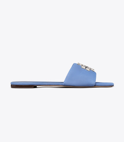 Tory Burch Eleanor Slide - Soft Blue / Silver