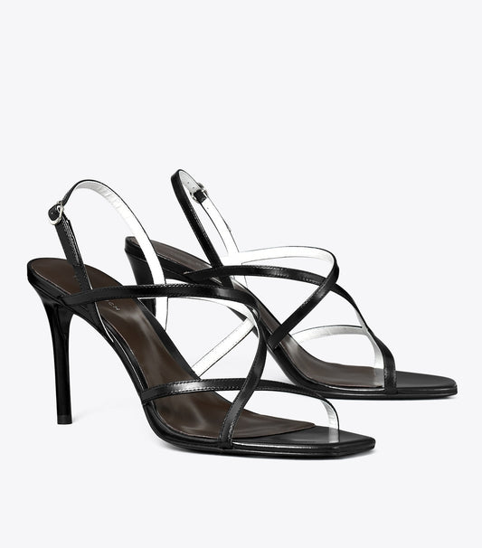 Tory Burch Multi-Strap Heeled Sandal - Perfect Black