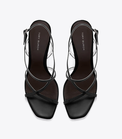 Tory Burch Multi-Strap Heeled Sandal - Perfect Black