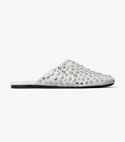 Tory Burch Studded Mule - Cloud / Silver