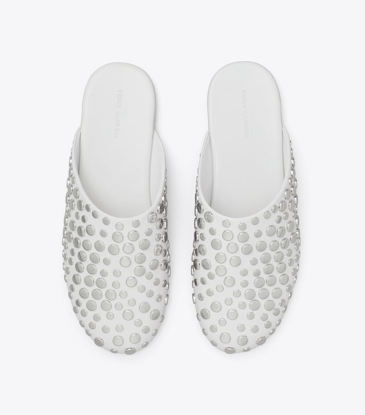 Tory Burch Studded Mule - Cloud / Silver