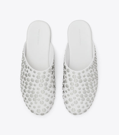 Tory Burch Studded Mule - Cloud / Silver