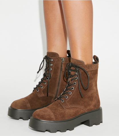 Tory Burch T Monogram Lug Boot - Cocoa