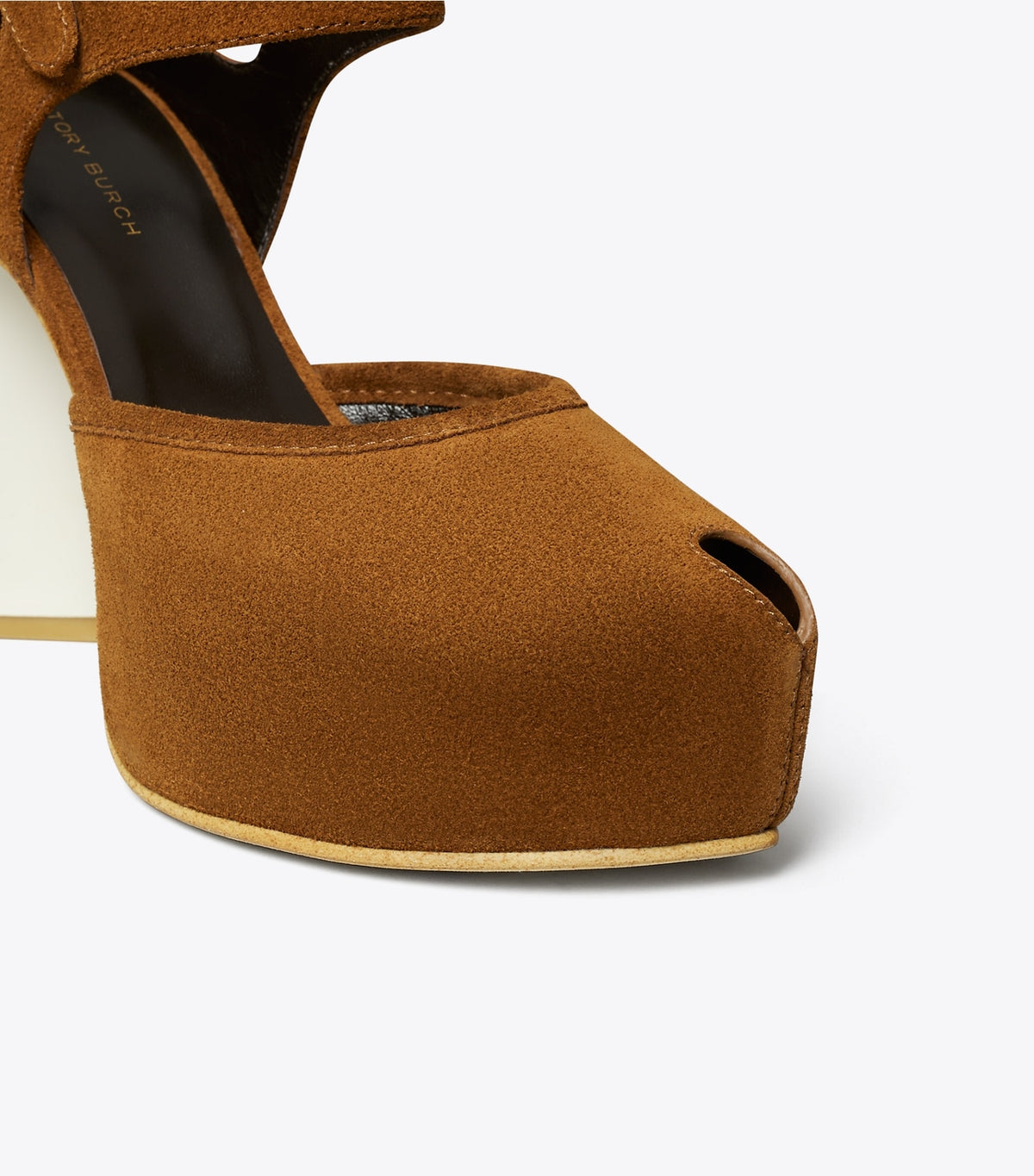 Tory Burch Peep-Toe Platform Sandal - Caramel