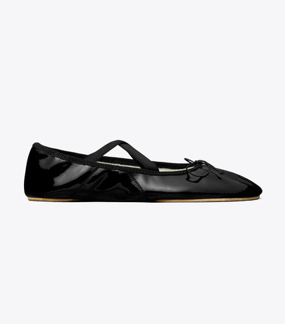 Tory Burch Peep-Toe Mary Jane Ballet - Perfect Black