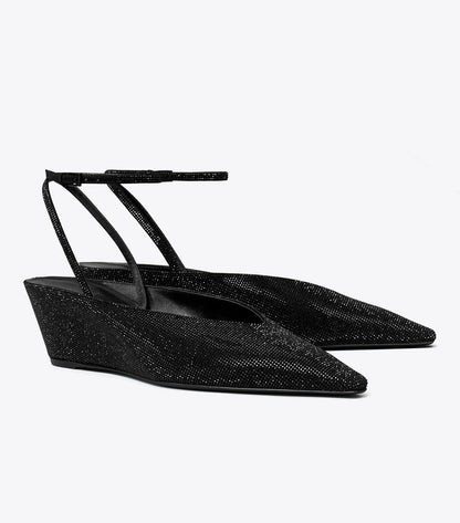 Tory Burch Pavé Wedge - Perfect Black / Perfect Black