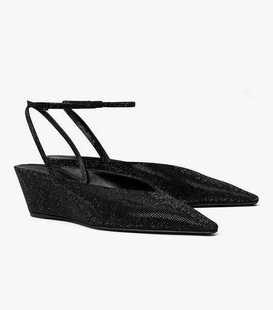 Tory Burch Pavé Wedge - Perfect Black / Perfect Black