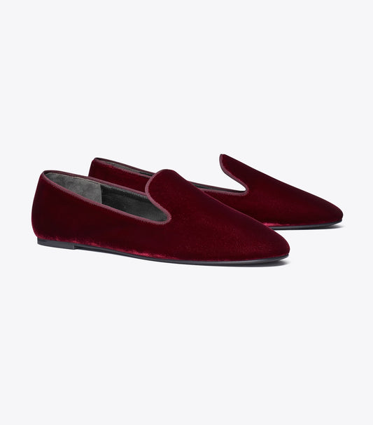 Tory Burch Smoking Slipper - Dark Carmine