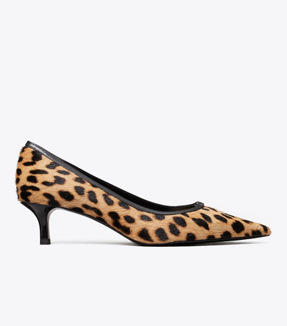 Tory Burch Double T Buckle Low-Heeled Pump - Classic Leopard