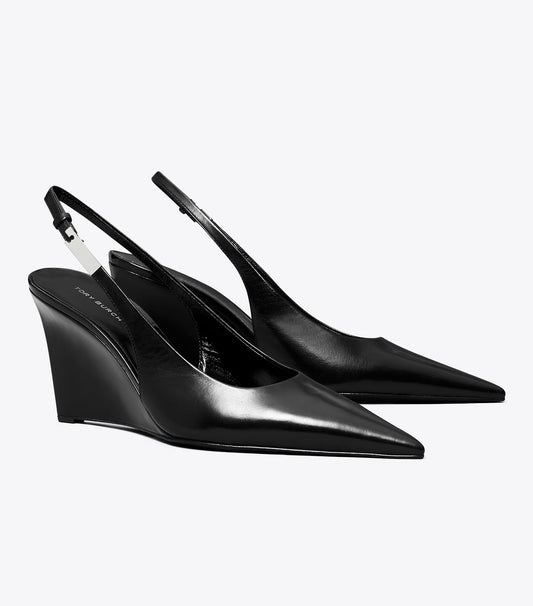 Tory Burch Gigi Slingback Wedge - Perfect Black