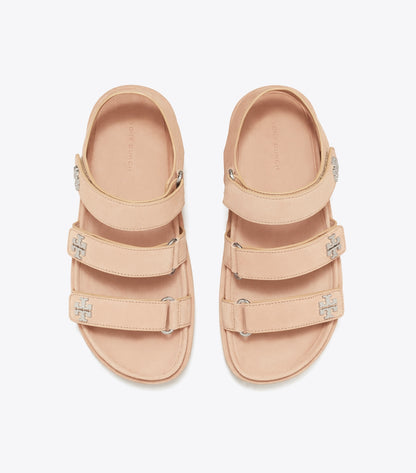 Tory Burch Kira Sport Triple-Strap Sandal - Malva / Silver