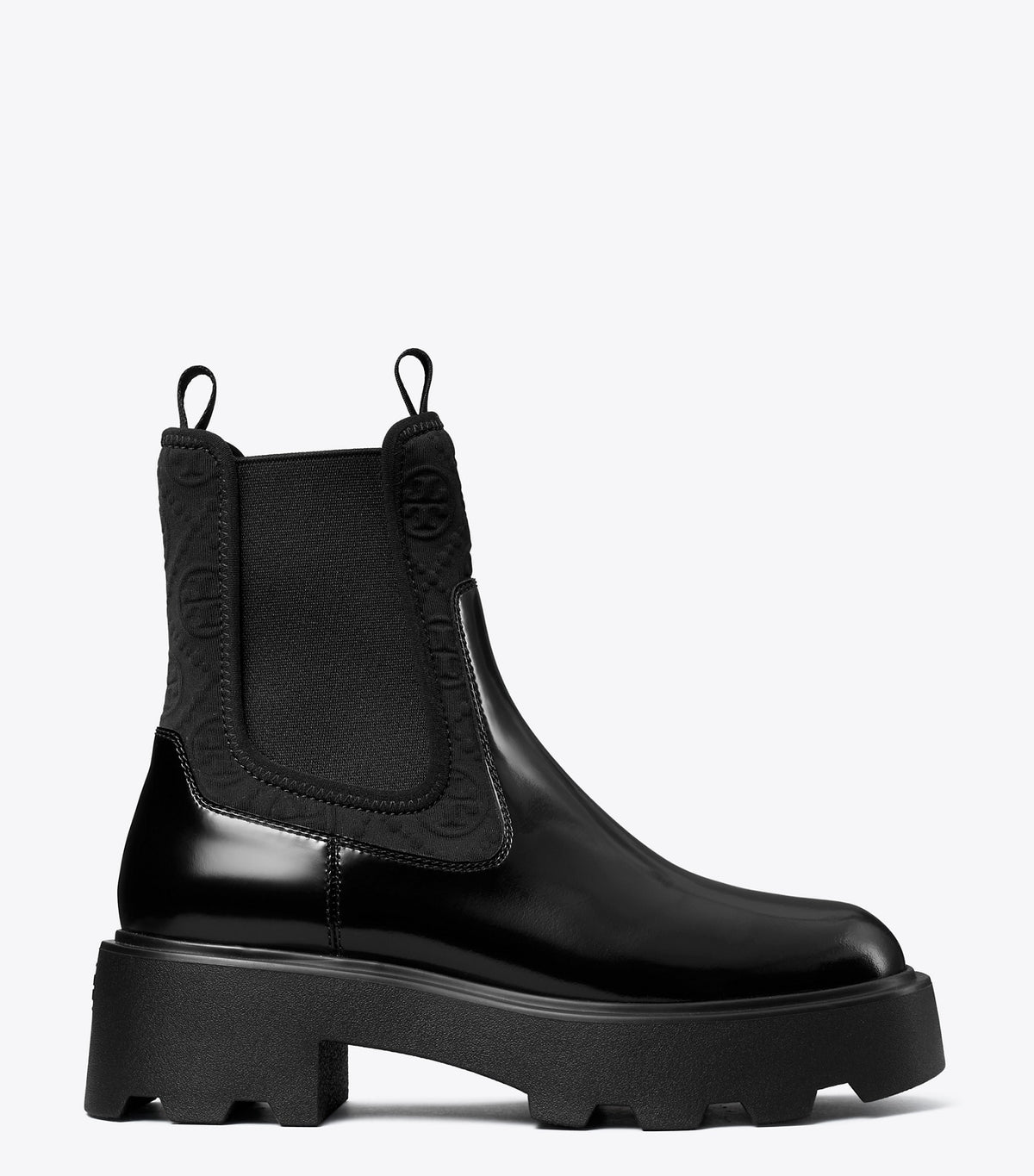 Tory Burch T Monogram Chelsea Lug Boot - Perfect Black