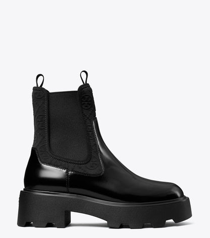 Tory Burch T Monogram Chelsea Lug Boot - Perfect Black