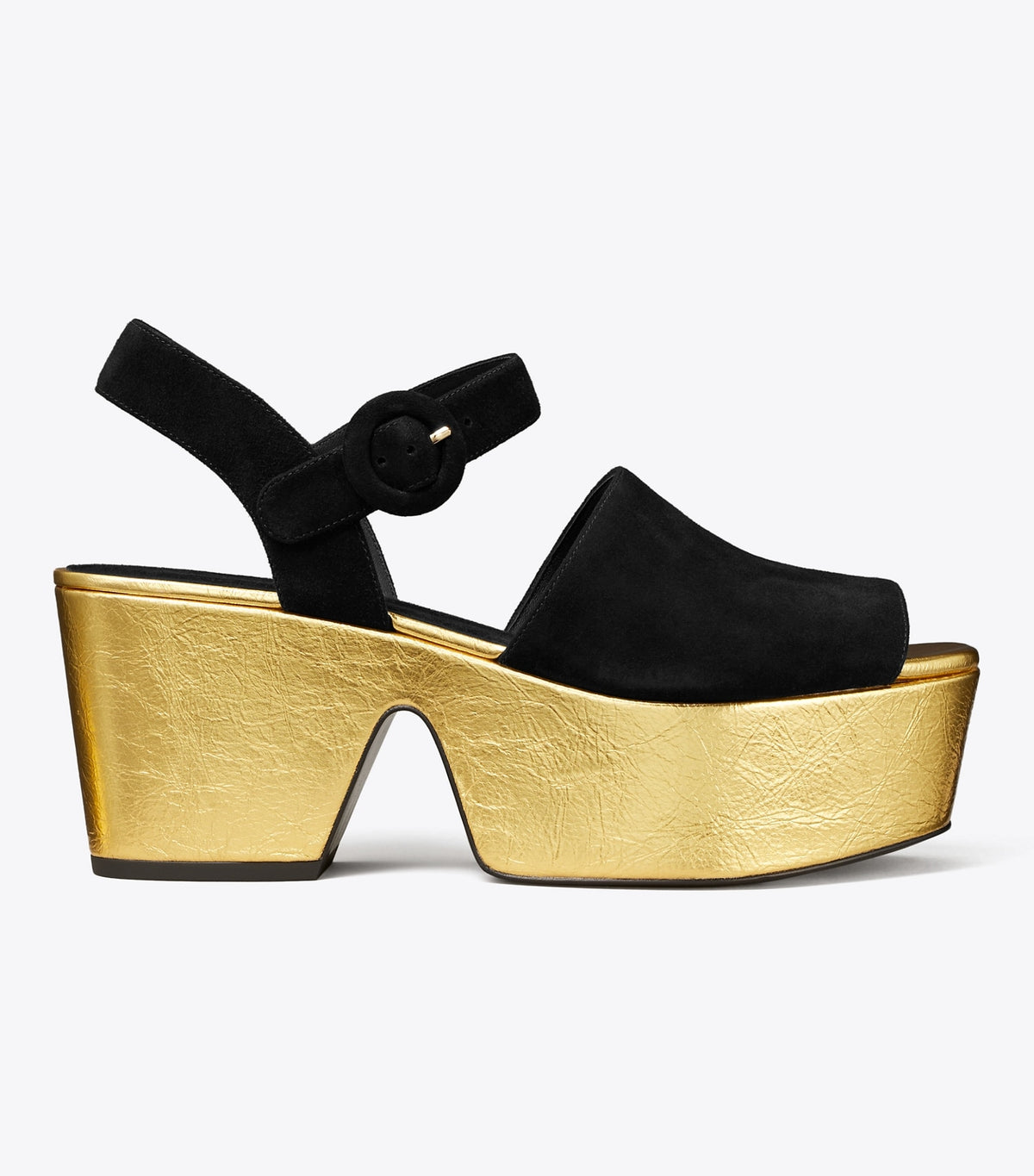 Tory Burch Platform Sandal - Perfect Black / Champagne