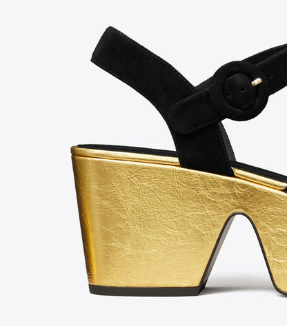 Tory Burch Platform Sandal - Perfect Black / Champagne