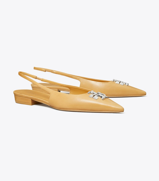 Tory Burch Eleanor Slingback Flat - Honeycomb Tan