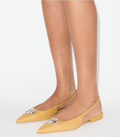 Tory Burch Eleanor Slingback Flat - Honeycomb Tan